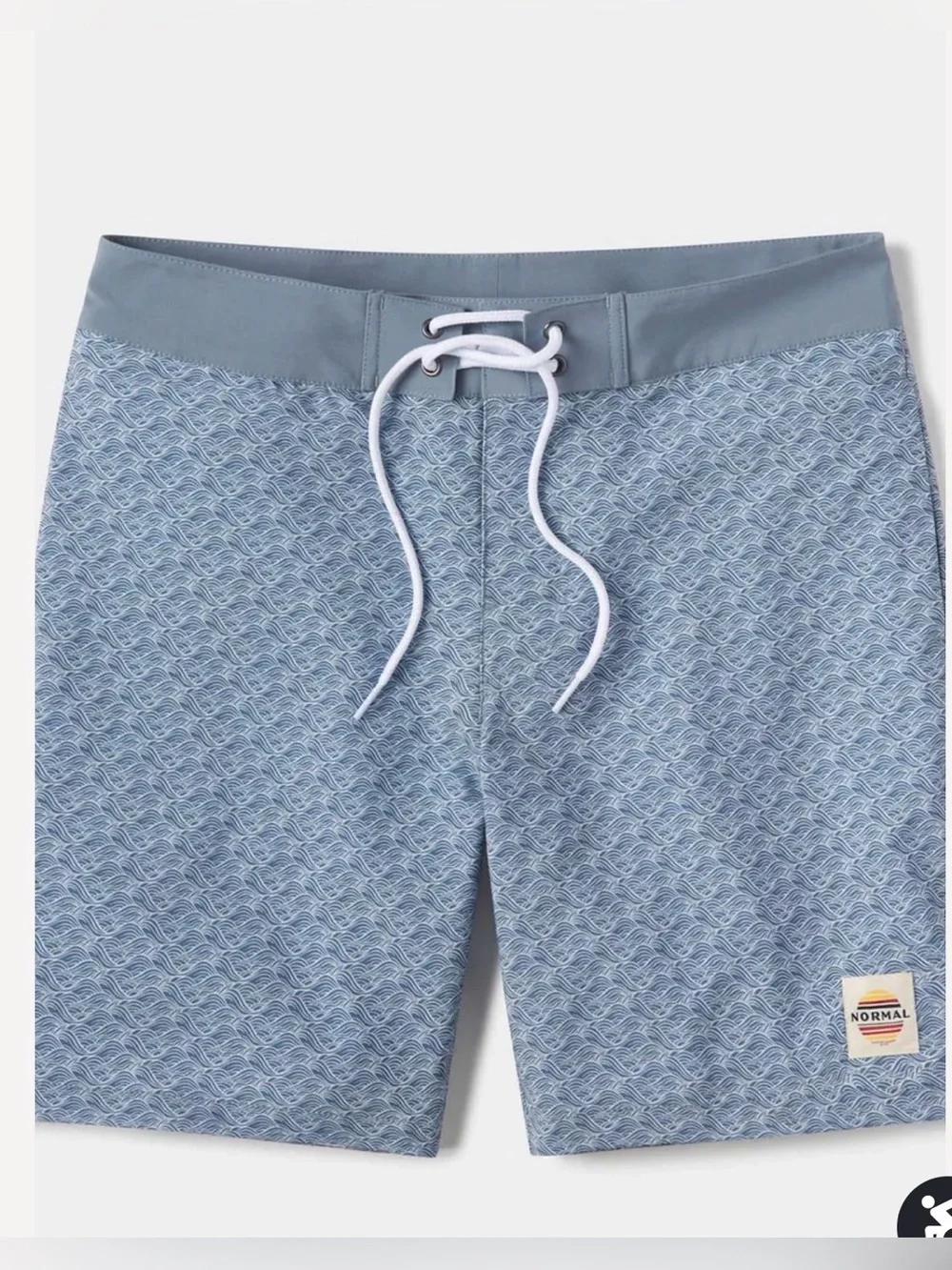 NWT The Normal Brand Apollo Trunk Swim in Vintage Blue Wave , size 40